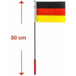DEMA Deutschlandflagge Deutschlandfahne Teleskop Deutschland Fahne Flagge 20 - 50 Cm