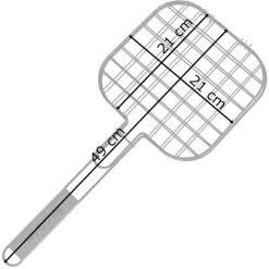 Hamburger Grillwender Grillaufsatz Fleischwender Grillbräter Grillguthalter 21 X 21cm Grillmaster -Gartenwerkzeugstiele Verkäufe 2025 19304654 3