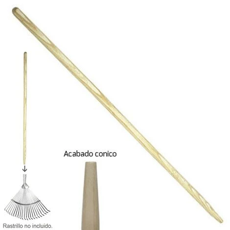 WOLFPACK Griff Holz Rechen Metall 1200x28mm Konisch 5 WOLFPACK Griff Holz Rechen Metall 1200x28mm Konisch – Bild 3